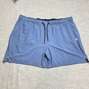 Athletic Training Shorts Solaris Mens XXL Blue Grey Lined Zipper Pocket
LN B2